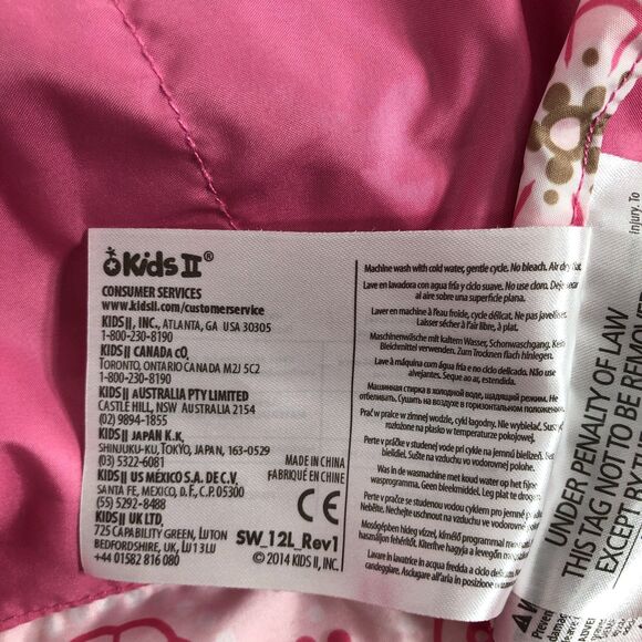 Comfort & Harmony Padded Shopping Cart Cover Pink And White - Picture 5 of 6